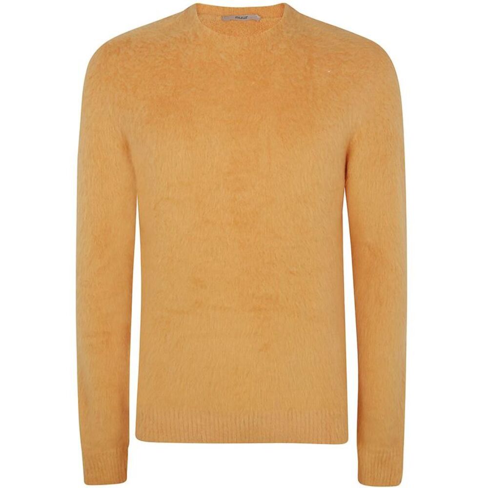NUUR Men's Fuzzy Crewneck Sweater Men YELLOW & ORANGE Sweaters & Cardigans